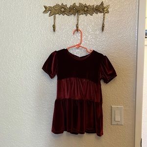 Zara toddler girl velvet dress